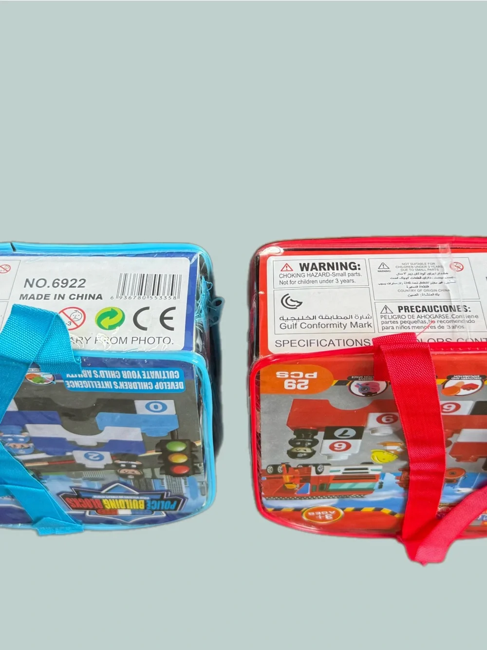 Toddler Building Block Backpack Sets Police & Firefighter– Brand New!